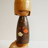 Kokeshi Doll - "Awakening of Love" by Master Usaburo Okamoto, 1917-2009 - vintage 1960