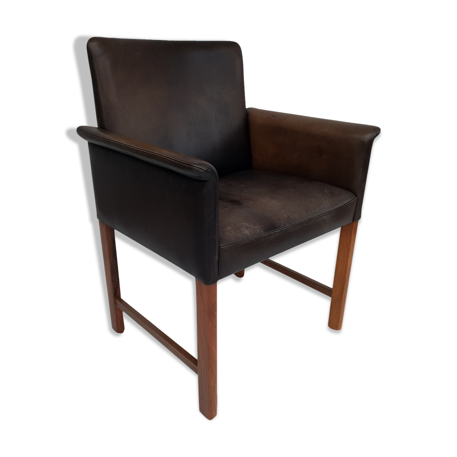 Danish conference chair by Hans Olsen, 60´s, original leather, solid rosewood