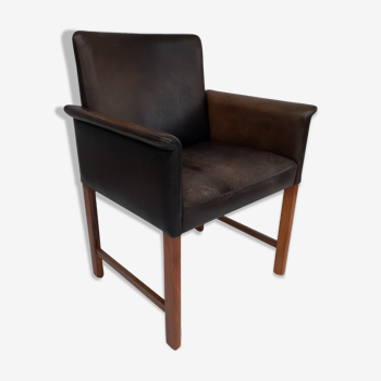 Danish conference chair by Hans Olsen, 60´s, original leather, solid rosewood
