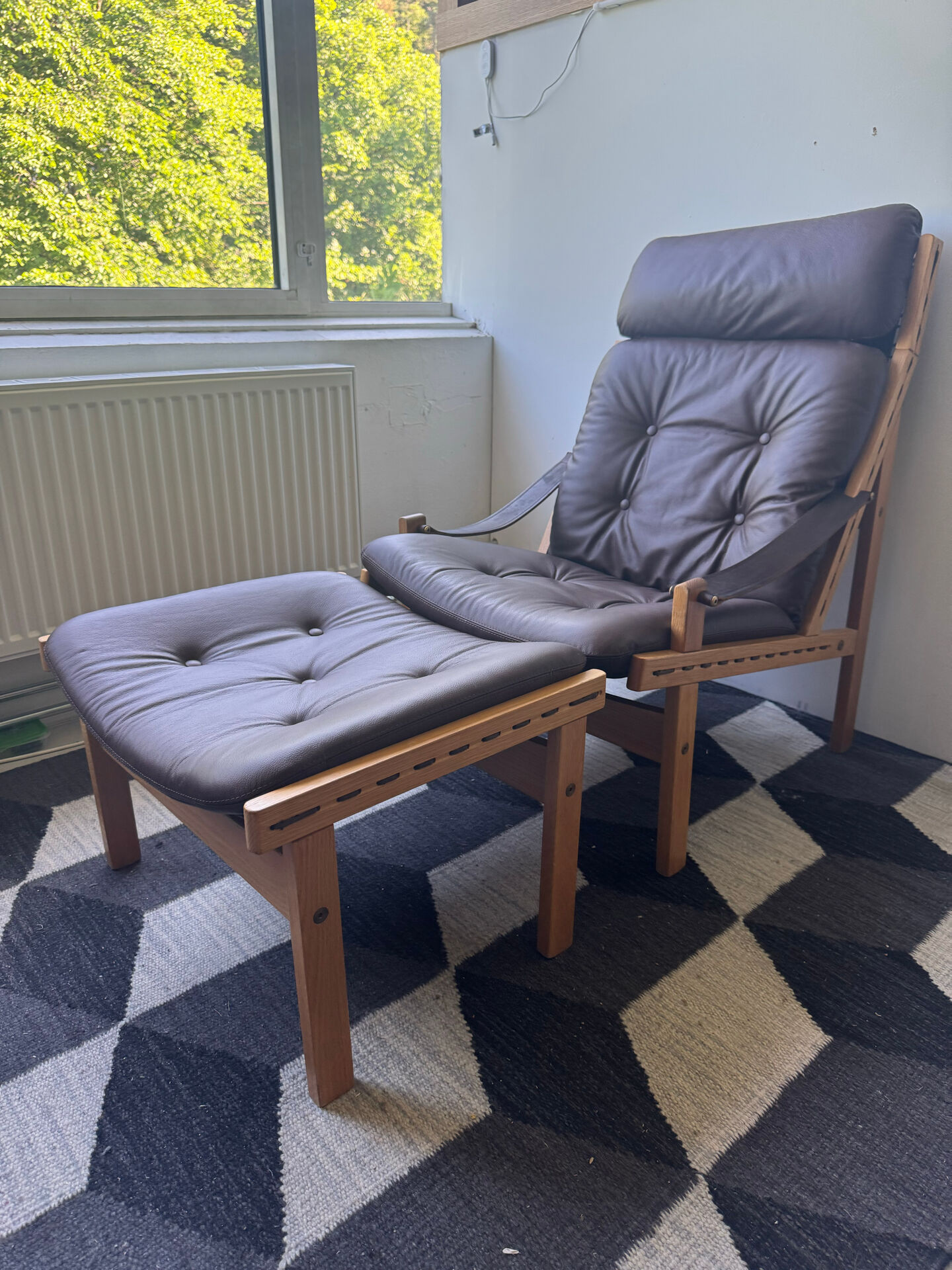 Fauteuil lounge scandinave "Hunter", années 1960