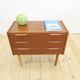 Table de chevet en teck avec trois tiroirs, années 1960