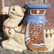 Camel side table in ceramic