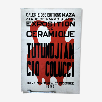 Affiche d'exposition édition Kaza 53 Léon Tutundjian Gio Colucci