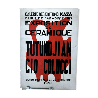 Homemade exhibition poster Edition Kaza 53, Léon Tutundjian Gio Colucci