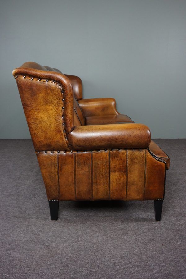Comfortable 3-seater sheepskin sofa