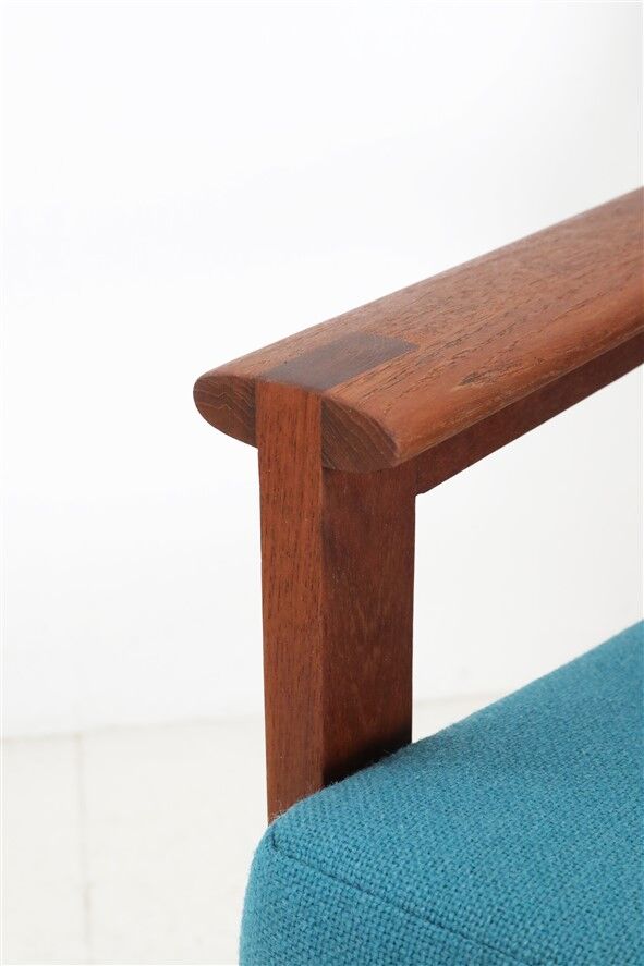 Ensemble de 2 fauteuils en teck "Capella" restaurés d'Illum Wikkelsø / Niels Eilersen.