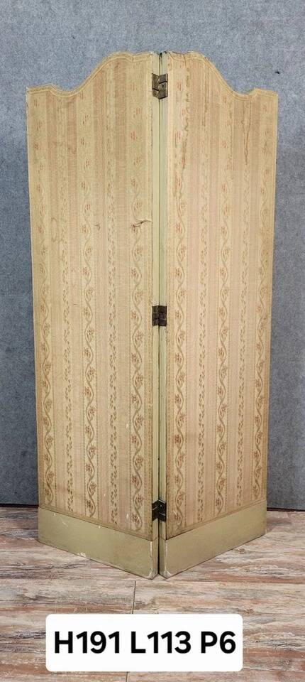 Very large Louis XVI style mirrored screen in lacquered wood circa 1860-1880