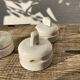 3 electric switches ceramic 20-30s vintage white