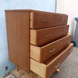 Commode en chêne clair vintage