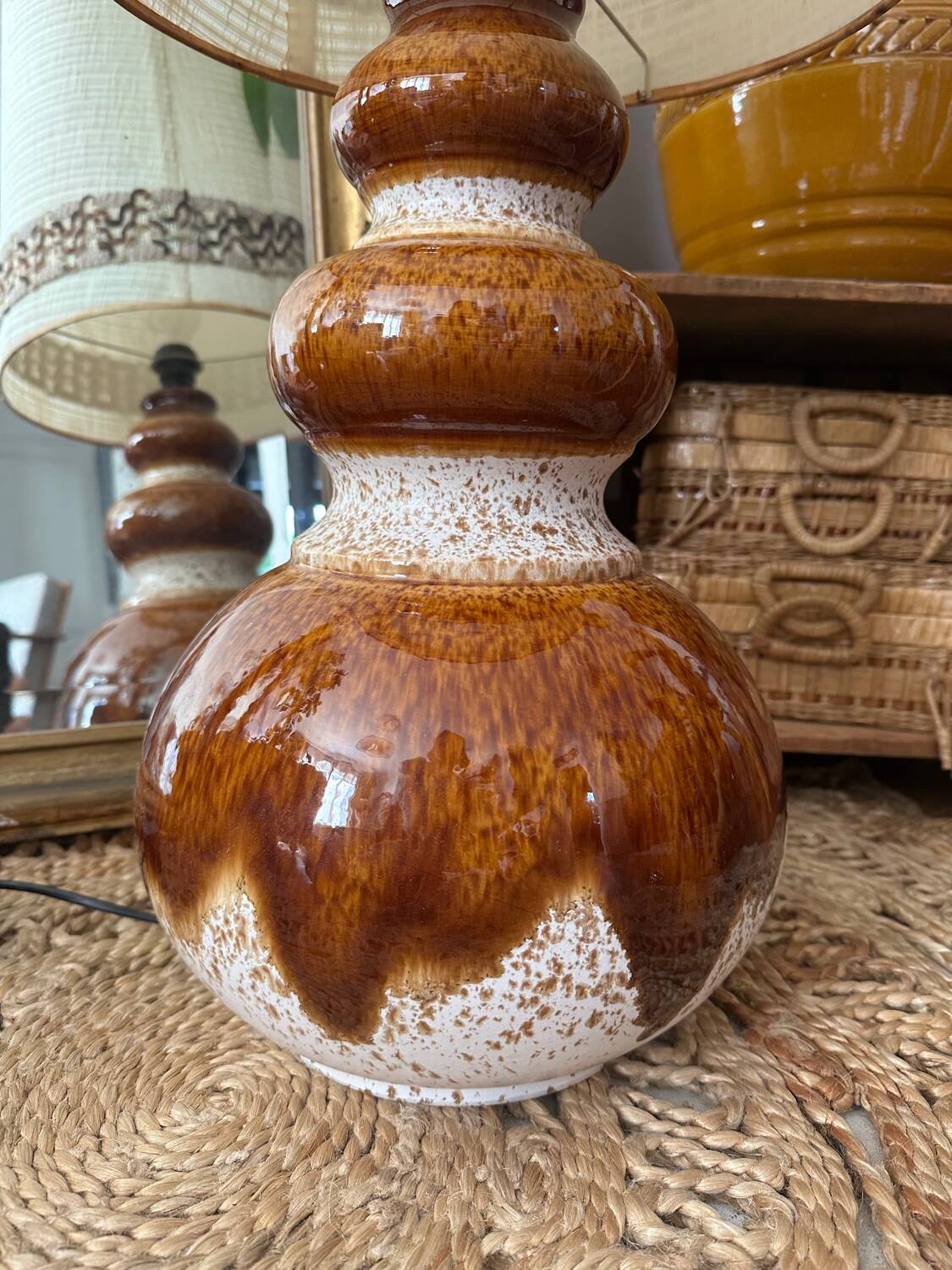 Vintage ceramic floor lamp from the 70s