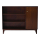 Vintage bookshelf with a door