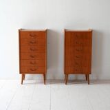 Pair of 1950s Scandinavian Teak Nightstands