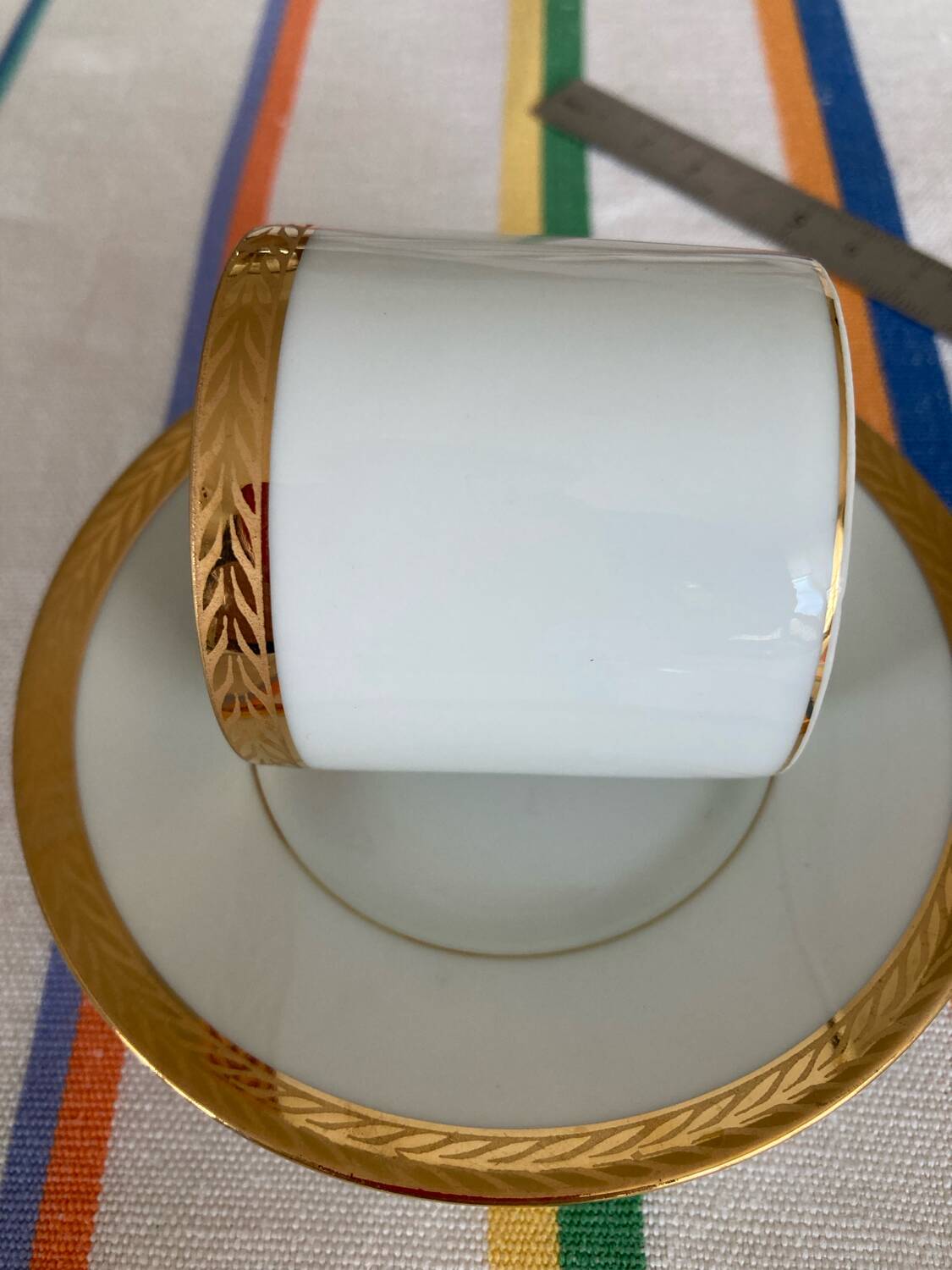 6 tasses à café et soucoupe porcelaine de Limosges