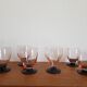 Set of 6 two-tone old art deco glasses
