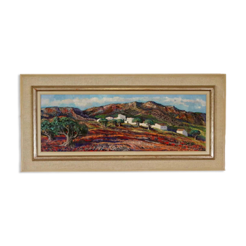 Original Swedish Oil on Canvas – “Bergsby Taragona” by Henry Eldin