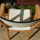Pair of Bridge skai and wood chairs years 70's