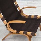 1970s, Danish design by Farstrup, set of 2 armchairs, furniture leather.