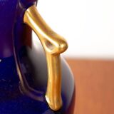 Neo-Classical style porcelain vase, cobal blue, Pinon-Heuzé 1930.