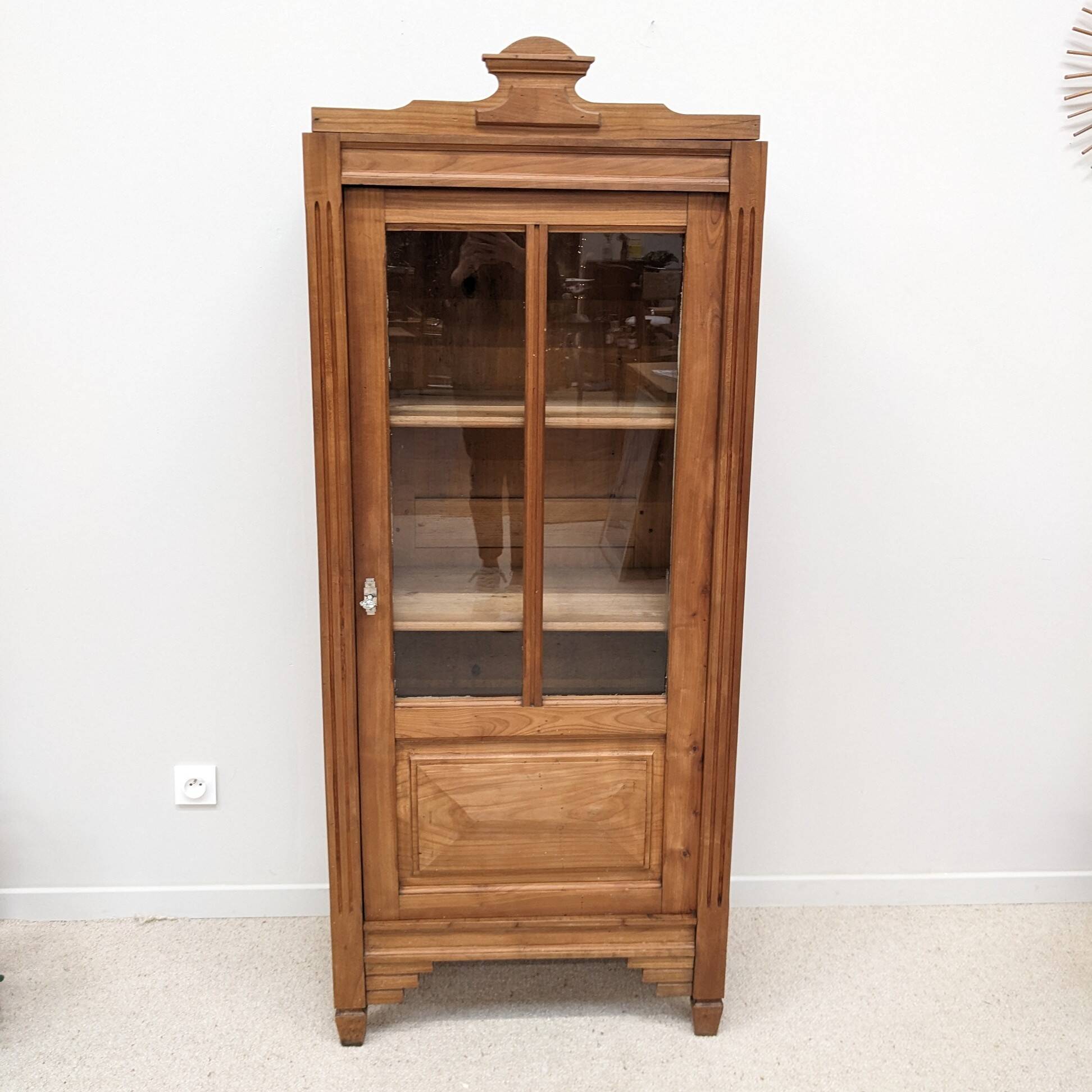 Vintage glass hosiery cabinet