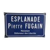 Enamelled old street sign