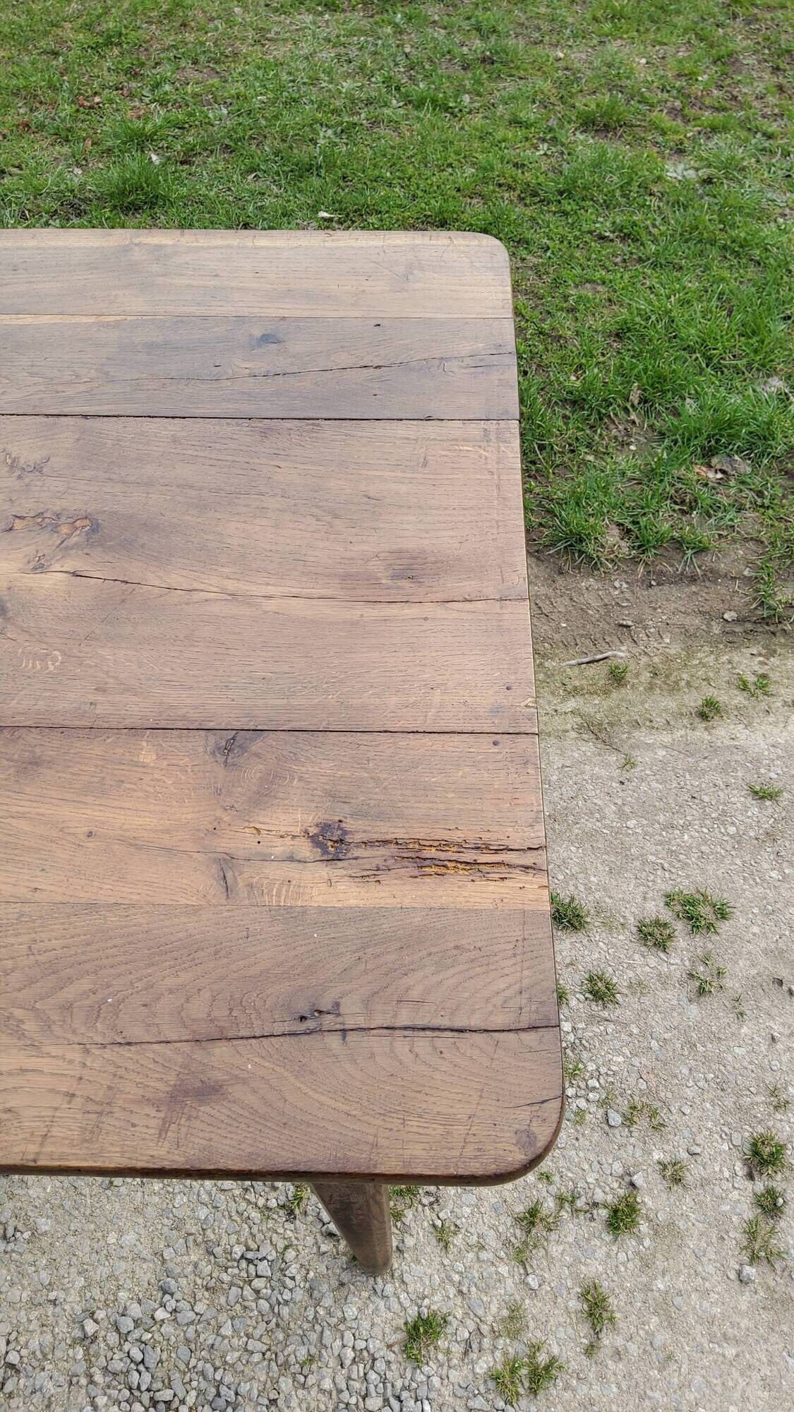 Farmhouse table NINETEENTH CENTURY OAK 200cm feet spindles 3 drawers belt