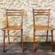 Pair of vintage bistro chairs, Stella Luterma, Circa 60'