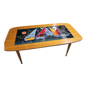 table de salon bois et
