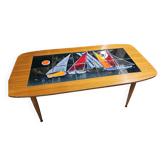 Table de salon bois et ceramique