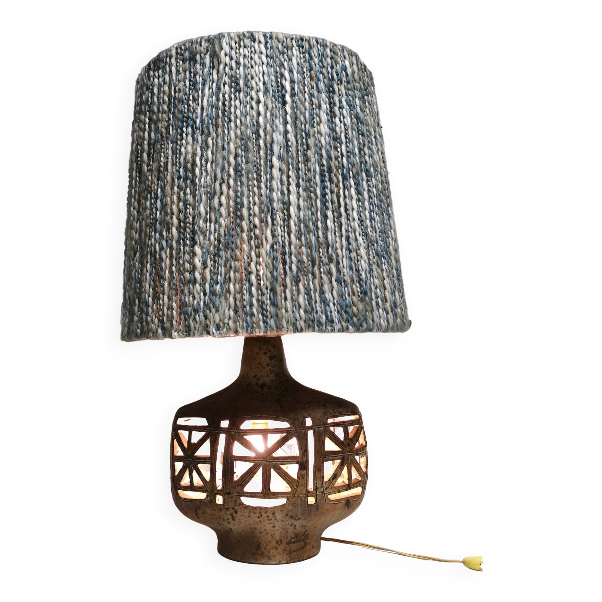 Ceramic lamp signed ESCALA vintage 60's 70's