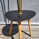 Black 3-light brass table lamp, 1950s