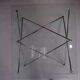 Square chrome and glass coffee table
