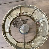 Fringed stretched skin lamp