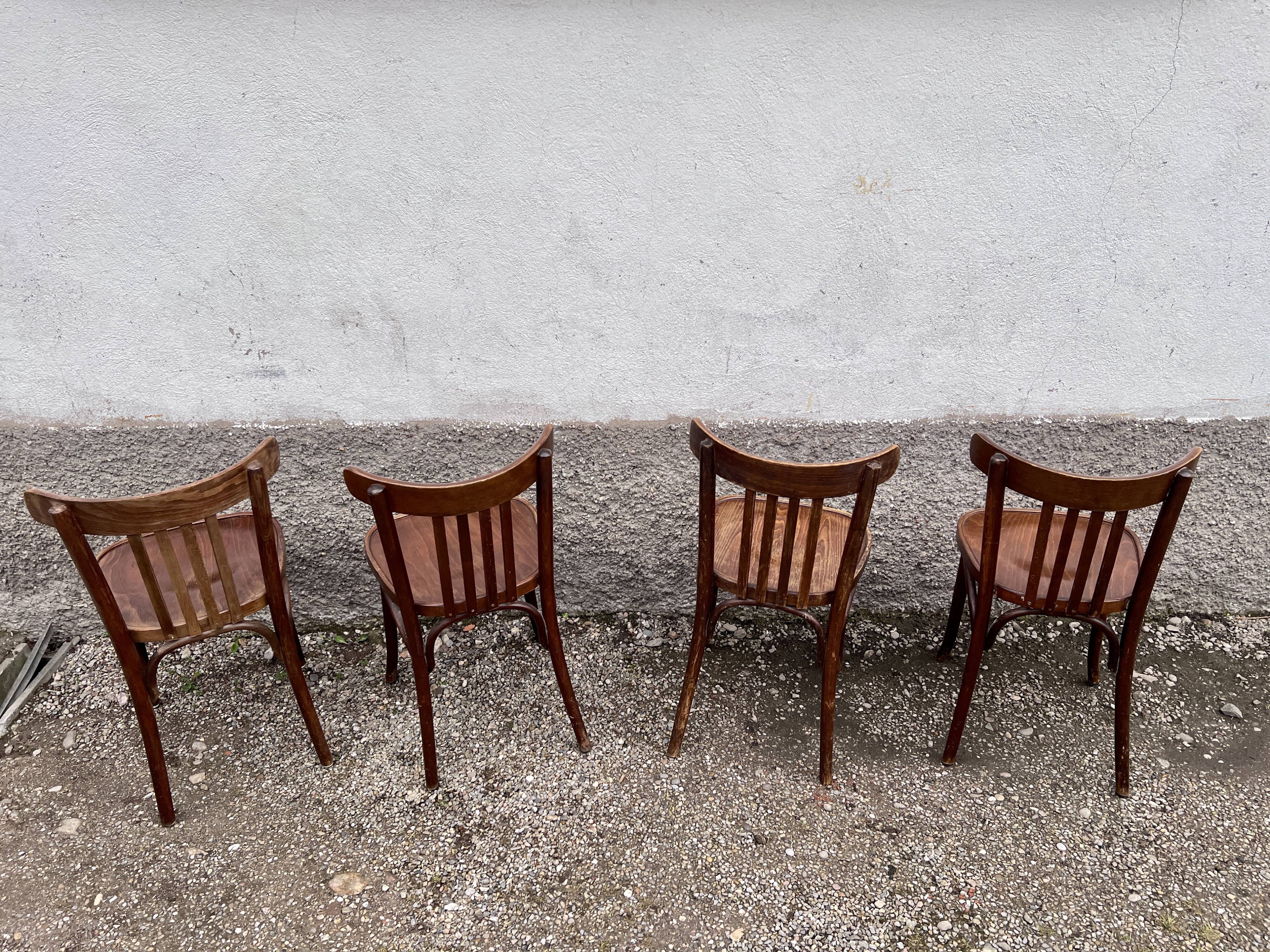 Series of 4 bistro chairs
