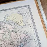 North America, old map, printed in 1852.