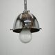 1930s Art Deco Bauhaus Opaline Glass and Chrome Pendant Light