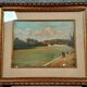 French School around 1900: oil on panel signed / view of the Doria River (Chambéry)