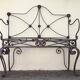 Wrought iron sofa bench