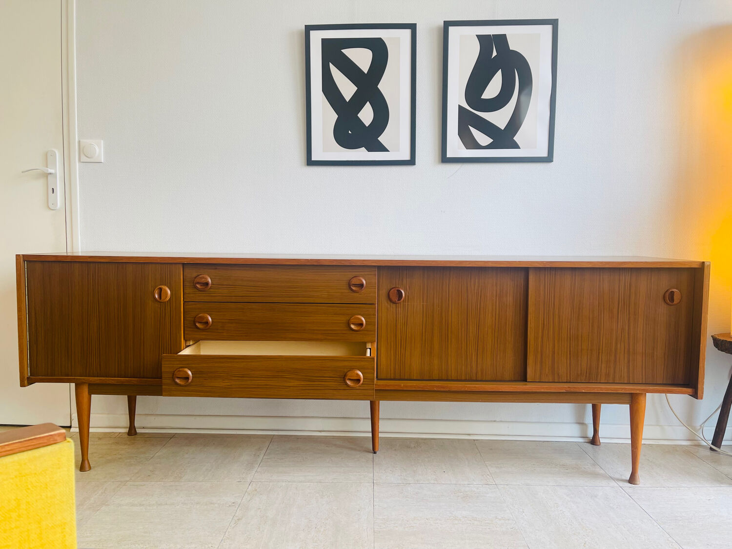 Vintage Scandinavian teak sideboard – circa 1960