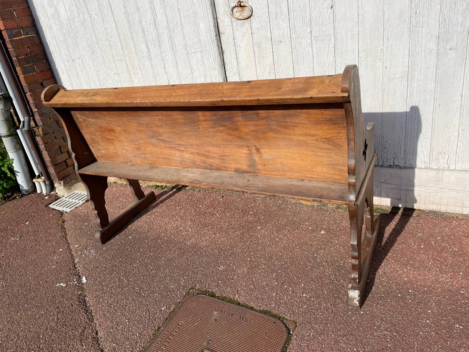 Oak church pew