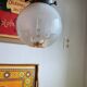 Suspension vintage en verre opalin soufflé – style Murano