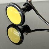 Patère double en métal jaune et noir
