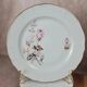 Set of 6 porcelain plates Tognana – antique rose pattern & gold rim