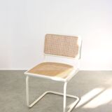 Vintage Cesca B32 chair in white by Marcel Breuer, 1970s