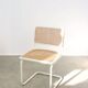 Vintage Cesca B32 chair in white by Marcel Breuer, 1970s