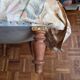 Sale of 2 crapaud armchairs.
