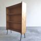 Bookcase wood and feet black metal
