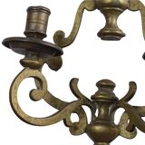 Paire d'appliques murales vintage en laiton