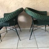 Paire de fauteuils en rotin
