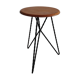 Vintage stool in wood and twisted metal of the years 60