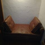 2-seater vintage fawn skai